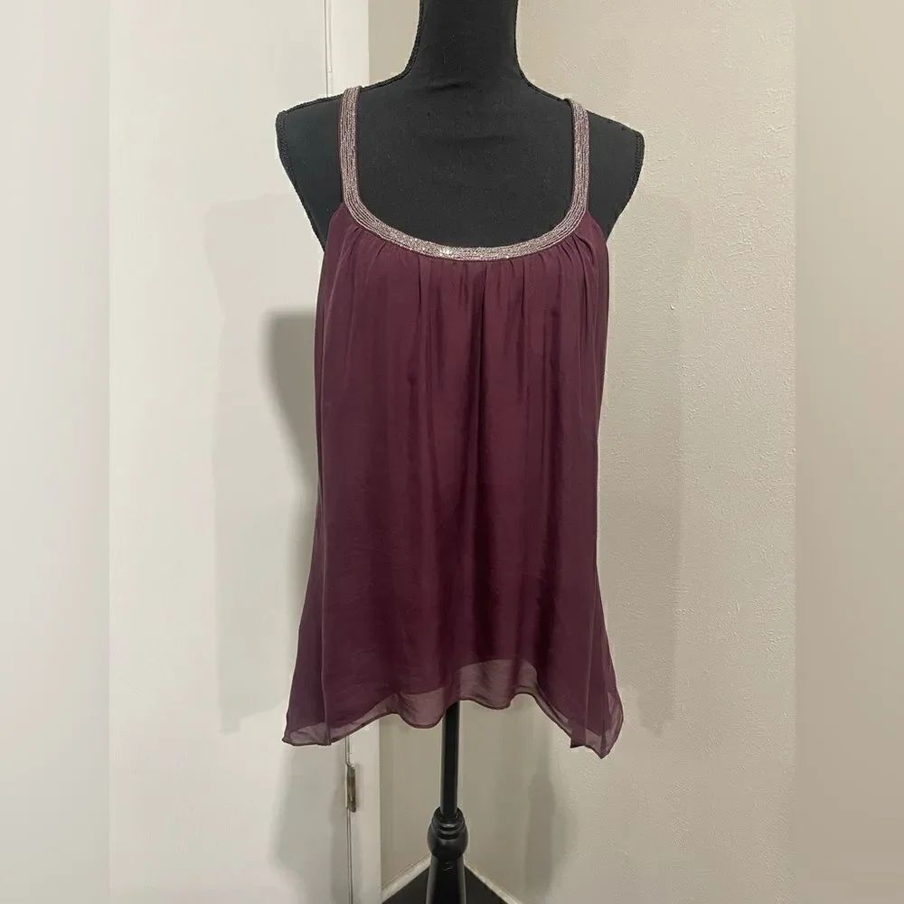 Burgundy Top 100% Silk